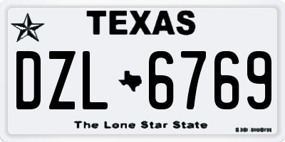 TX license plate DZL6769