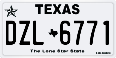TX license plate DZL6771