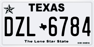 TX license plate DZL6784