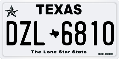 TX license plate DZL6810