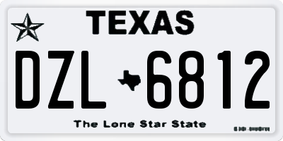 TX license plate DZL6812
