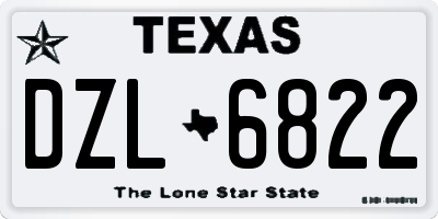TX license plate DZL6822
