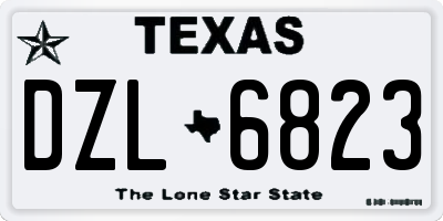 TX license plate DZL6823