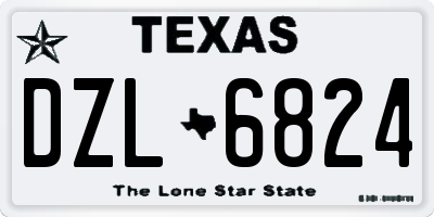 TX license plate DZL6824