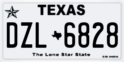 TX license plate DZL6828