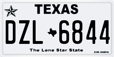 TX license plate DZL6844