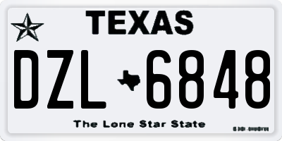 TX license plate DZL6848
