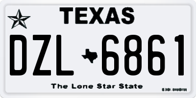 TX license plate DZL6861