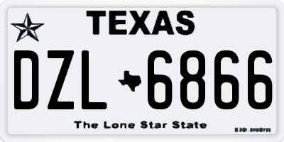 TX license plate DZL6866