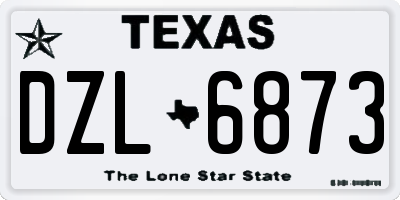 TX license plate DZL6873