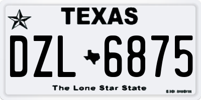 TX license plate DZL6875