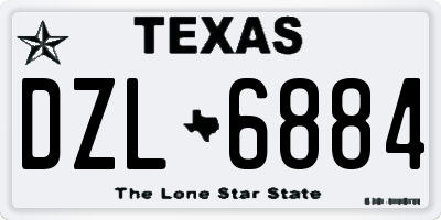 TX license plate DZL6884