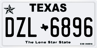 TX license plate DZL6896