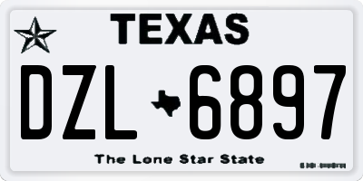 TX license plate DZL6897