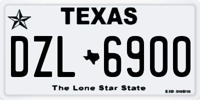 TX license plate DZL6900