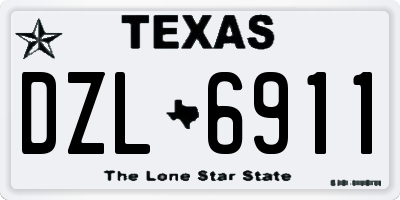 TX license plate DZL6911