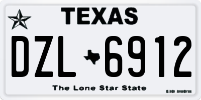 TX license plate DZL6912