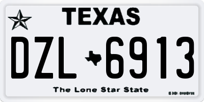 TX license plate DZL6913