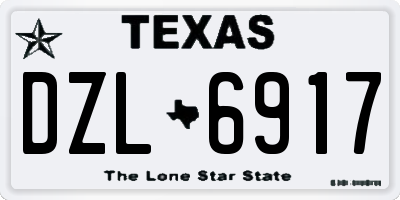 TX license plate DZL6917