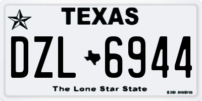 TX license plate DZL6944