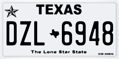 TX license plate DZL6948