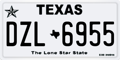 TX license plate DZL6955