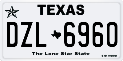 TX license plate DZL6960