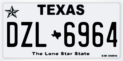 TX license plate DZL6964