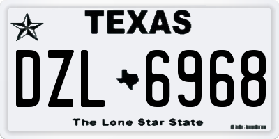 TX license plate DZL6968