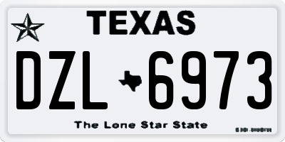 TX license plate DZL6973