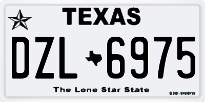 TX license plate DZL6975