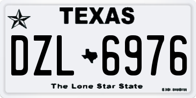 TX license plate DZL6976