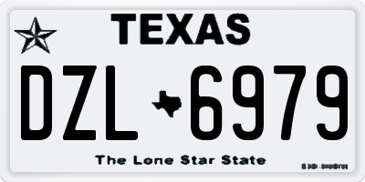 TX license plate DZL6979