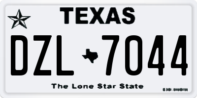 TX license plate DZL7044