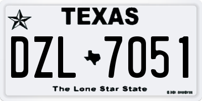 TX license plate DZL7051