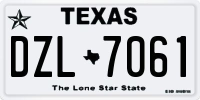 TX license plate DZL7061