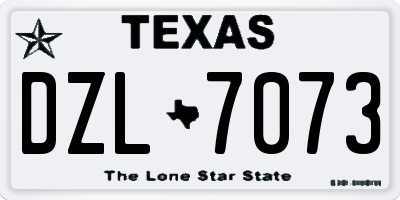 TX license plate DZL7073