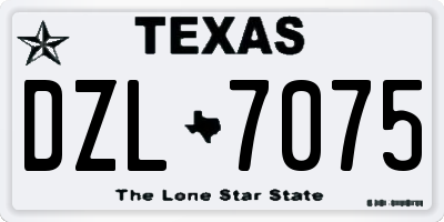 TX license plate DZL7075