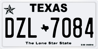 TX license plate DZL7084