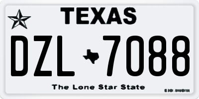 TX license plate DZL7088