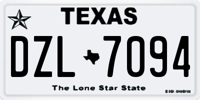TX license plate DZL7094
