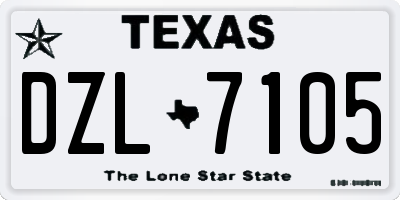 TX license plate DZL7105