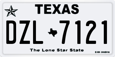 TX license plate DZL7121