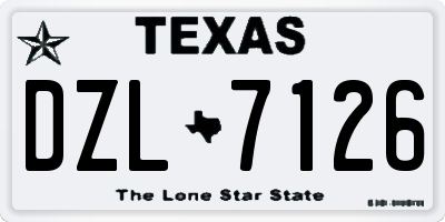 TX license plate DZL7126