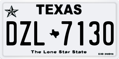 TX license plate DZL7130