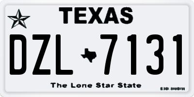 TX license plate DZL7131