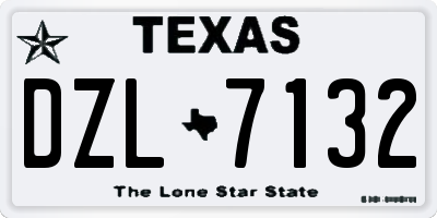 TX license plate DZL7132
