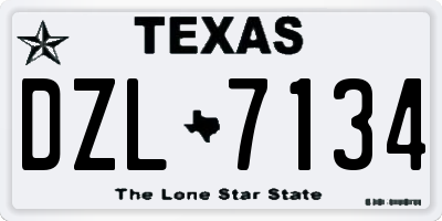 TX license plate DZL7134