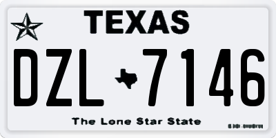 TX license plate DZL7146