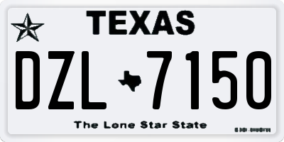TX license plate DZL7150